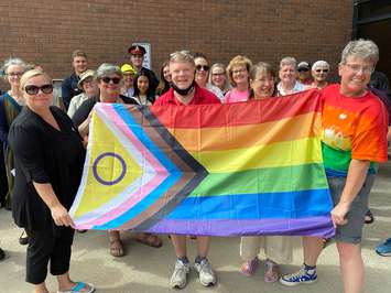 Pride flag-raising ceremony at the Civic Centre on August 15, 2022 (Submitted photo)