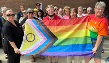 Pride flag-raising ceremony at the Civic Centre on August 15, 2022 (Submitted photo)
