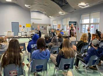 Ecodemy presentation at Sir John Moore Community School in Corunna. 2023. (Submitted Photo)