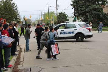 Protesters demonstrate against Ontario's new sex education curriculum outside Northwood Public School May 5, 2015.  (Photo by Adelle Loiselle)