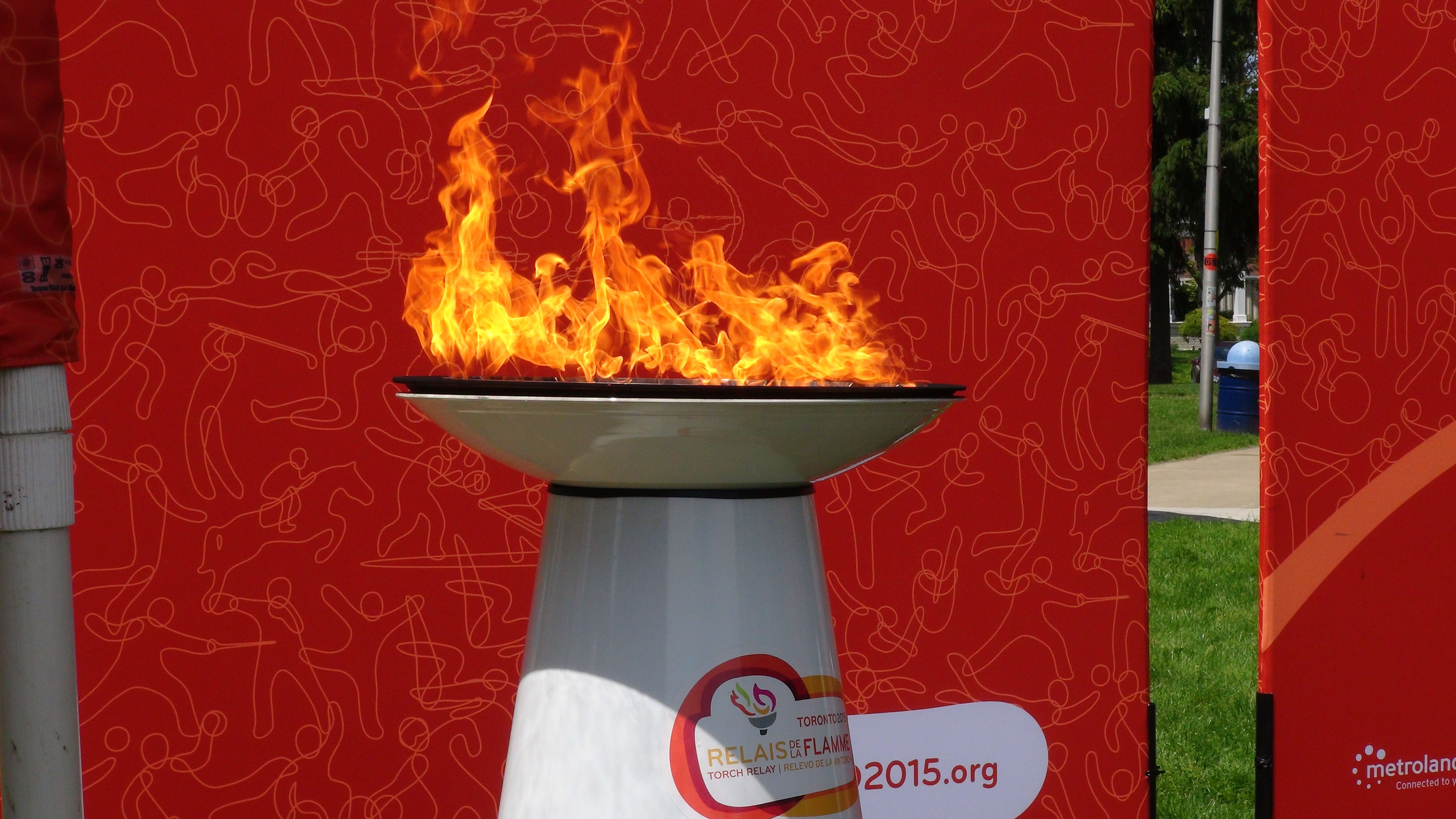 Pan Am Games Torch Arrives In London