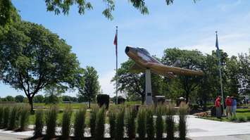 The Golden Hawk monument at Germain Park June 24, 2015 (BlackburnNews.com Photo by Briana Carnegie)