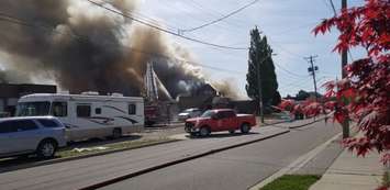 Chatham-Kent fire crews respond to a fire on Inshes Avenue in Chatham. May 19, 2021. (Photo courtesy of Al Douglas)