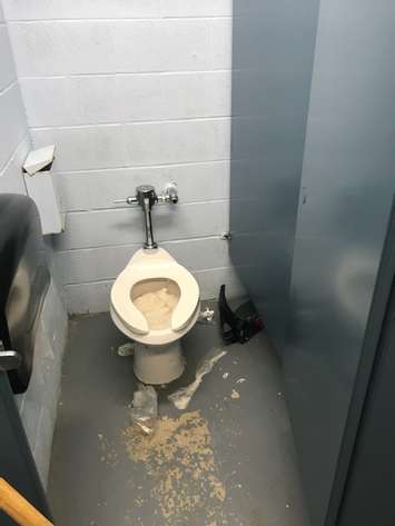 Damage caused by vandalism is shown in Lakeshore on October 6, 2021. Photo courtesy Municipality of Lakeshore.