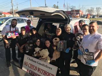 Toys collected for the Chatham Goodfellows 'No Child Without a Christmas' campaign toy drive at Chatham's Breakfast House & Grille Churrascaria (Photo courtesy Ron Blommers) 