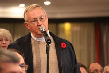 Residents ask questions regarding plans for a new regional hospital at a townhall meeting at Windsor's Waterfront Hotel put on by the Downtown Windsor BIA on November 11, 2015. (Photo by Ricardo Veneza)