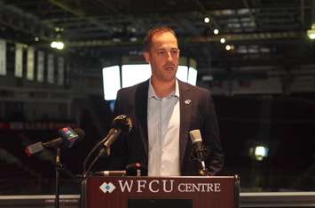 Jerrod Smith is named as the new head coach of the Windsor Spitfires, July 24, 2023. (Photo via Facebook) 