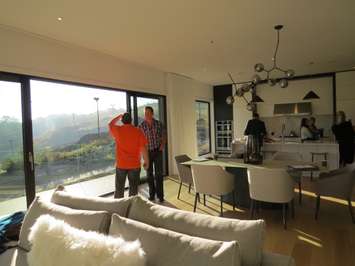 The open-concept kitchen area at the Dream Lottery home at 2074 Ironwood Rd. (Photo by Miranda Chant, Blackburn News)