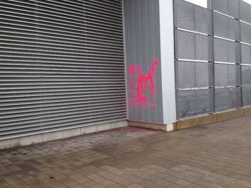 Photo of the vandalism in Pt Edward. (Photo submitted by Larry Gordon)