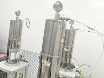 An oil extracting machine seen at Aphria's headquarters in Leamington on February 19, 2016. (Photo by Ricardo Veneza)