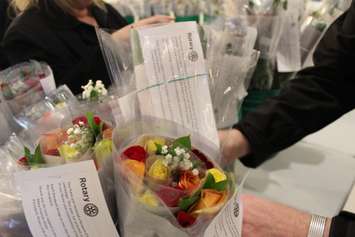 Volunteers prepare for the 