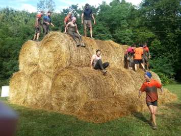 Participants tackle the Grapes of Wrath obstacle course at CM Wilson Conservation Area in Blenheim, September 12, 2015. (Photo by Cheryl Johnstone)