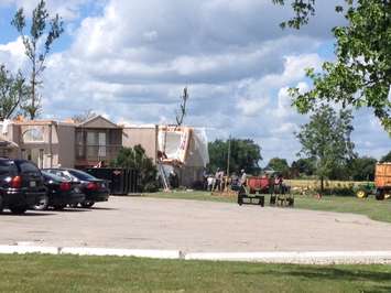 Home Damaged by Teviotdale Tornado (Photo by Steve Sabourin)