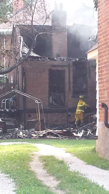 The aftermath of a fire in Owen Sound. Photo by Logan Strauss.