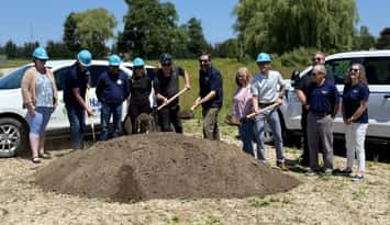 Town of Saugeen Shores Mayor, Council members and staff gathered with representatives from Habitat for Humanity Grey Bruce and Wilson Developments to celebrate the groundbreaking for this project on July 6, 2026. Photo from Saugeen Shores