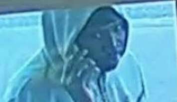 A suspect in a robbery at a business on Wonderland Road South, August 31, 2023. Photo provided by London police.
