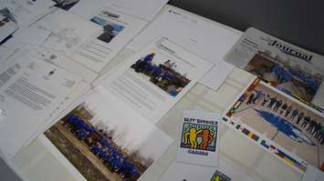 Items placed in the Lambton College time capsule to be opened in 2067.  August 29, 2019 Photo by Melanie Irwin