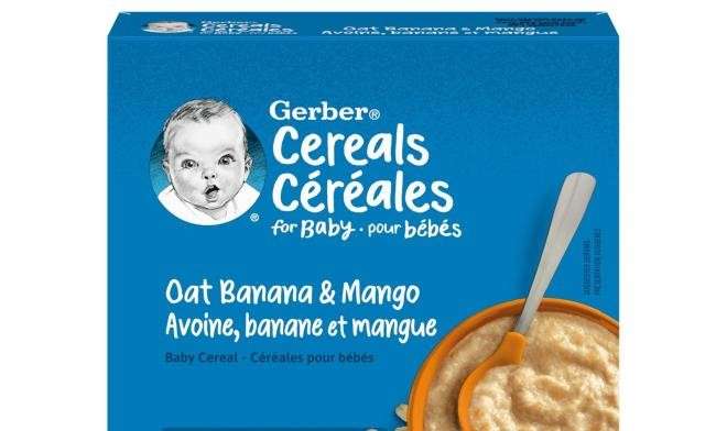 Gerber brand oat banana & mango baby cereal recalled