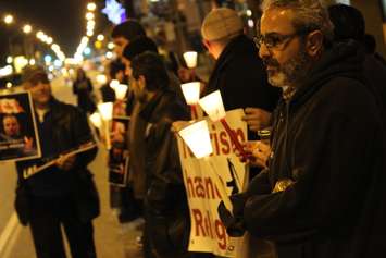 Nearly 100 people gathered to for Martyrs' Day at the Ahlul-Beit Mosque on Wyandotte St. E Saturday evening. (Photo by Jason Viau)