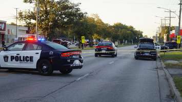 Sarnia Police attend a collision on Indian Road. 1 October 2020. (BlackburnNews.com photo)
