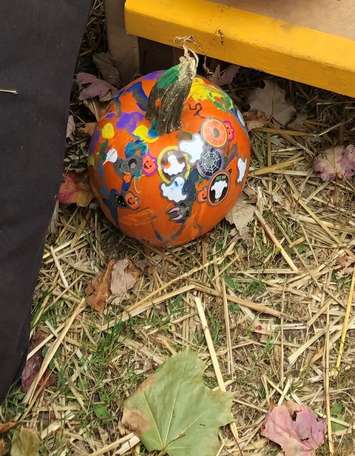 Most Colourful pumpkin in Petrolia's first annual pumpkin carving contest (Submitted photo)
