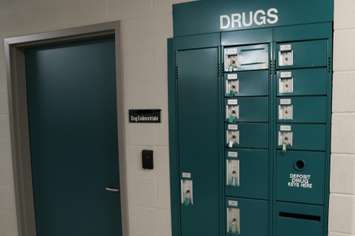 Windsor Police Service drug lockers and vault, March 31, 2017. (Photo courtesy the Windsor Police Service)