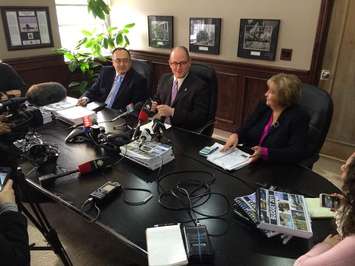 Windsor officials talk about 2015 city draft budget. (Photo by Jason Viau.)