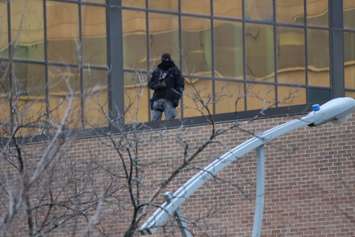 A heightened police presence could be seen at the Remembrance Day ceremony on November 9, 2014. (Photo by Jason Viau)