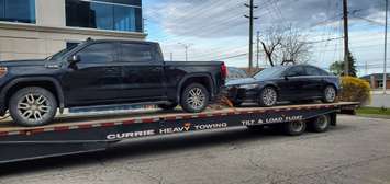 Police seized eight vehicles and over 175 vehicle keys that had been stolen from dealerships within London and Middlesex County. (Photo courtesy of the OPP)