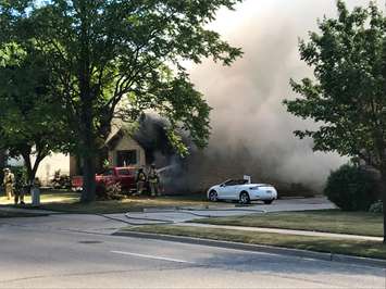Vidal St. Fire. June 15, 2018. (Photo sent to BlackburnNews from Greg Grimes) 