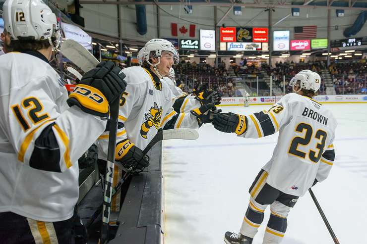 Sarnia Sting home to Flint Firebirds, Dec 11, 2024. Photo by Metcalfe Photography. 