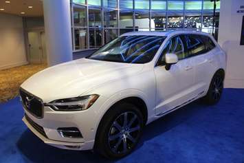 The Volvo XC60, winner of the 2018 North American Utility of the Year award, is displayed the North American International Auto Show in Detroit, January 15, 2018. Photo by Mark Brown/Blackburn News.