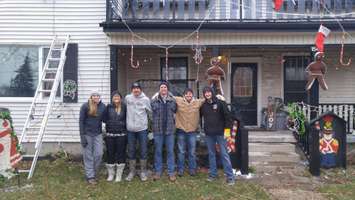 From left to right: Kristine Richmond, Shannon Turner, Nigel Turner, Chris Turner, Gilbert Hummell, Joey Austin. Dec. 9, 2017 (Photo by Colin Gowdy)