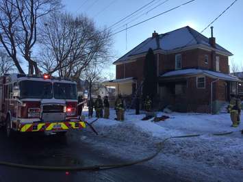 House Fire at Mitton and Devine Streets in Sarnia. Jan 9, 2018.  (Photo by Melanie Irwin)