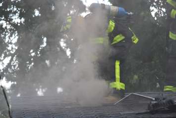 Windsor fire responds to a house fire at 1610 Felix Ave., August 25, 2015. (Photo by Jason Viau)