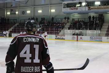 The Chatham Maroons take on the Leamington Flyers, March 24, 2016. (Photo by Matt Weverink)