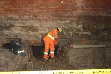 Construction underway at the Windsor Armouries, November 17, 2015. (Photo by Maureen Revait) 