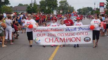A Celebration In Corunna For Local High Jump Gold Medalist Derek Drouin (Blackburnnews.com Photo By Josh Boyce)