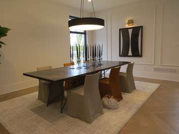The dinning room at the Millstone Dream Home  on  Silver Creek Circle. (Photo by Miranda Chant, Blackburn News) 