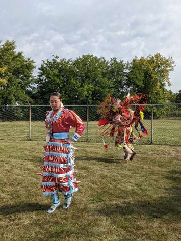 Dancing ceremony at Shell's unveiling. September 16, 2022. (Photo by Natalia Vega)