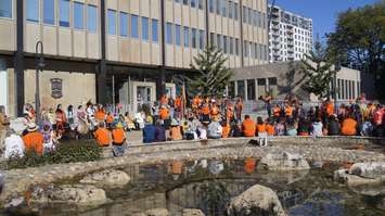 Ceremony held outside of Sarnia City Hall. September 30, 2022. (Photo by Natalia Vega)