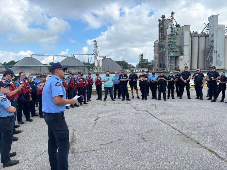 2025 Float Down. Photo courtesy of Sarnia Fire Rescue Services Facebook page. 