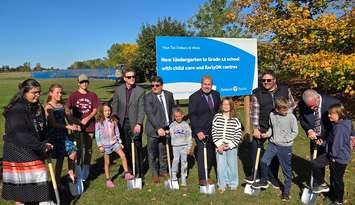 A groundbreaking ceremony is held for the new Blue Coast District School in Forest - Oct.9/25 (Blackburn Media photo by Josh Boyce)