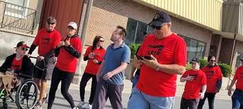 The Torch Run for Special Olympics Ontario begins in Wingham.  Photo by Janice MacKay