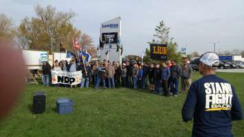 Rally at Lambton College. October 27, 2017 (Photo by Colin Gowdy)
