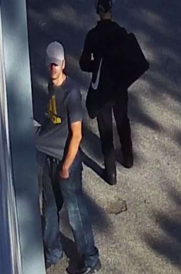 Surveillance photo of two men wanted in relation to a pharmacy robbery on Southdale Rd. Photo courtesy of London police. 