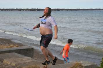 Max Major Lake Huron polar plunge Jan. 9, 2021 (Photo courtesy of   Lou Sprenger)