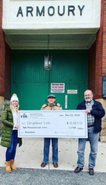 Donations made from the Armoury In Lights drive-in event. (Photo courtesy of Four Diamond Events via Instagram).