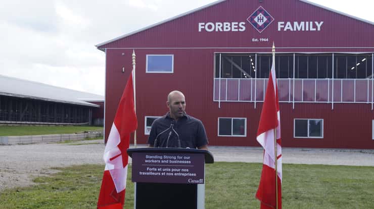 Local dairy farmer Kevin Forbes. August 27, 2026. (Photo by Natalia Vega)