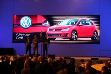 Volkswagen collects its North American Car of the Year Award for the 2015 Volkswagen GTI, January 12, 2015. (photo by Mike Vlasveld)